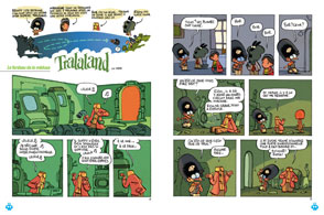 Double page de la BD Tralaland