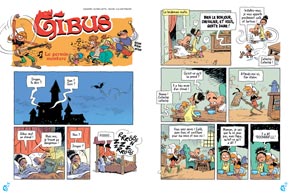 Une double page de la BD Gibus