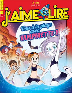 Couverture du magazine J'aime lire, n° 498, juillet 2018 - Tous à la plage avec Vampirette !