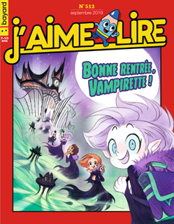 Couverture du magazine J'aime lire, n° 512, septembre 2019 - Bonne rentrée, Vampirette !