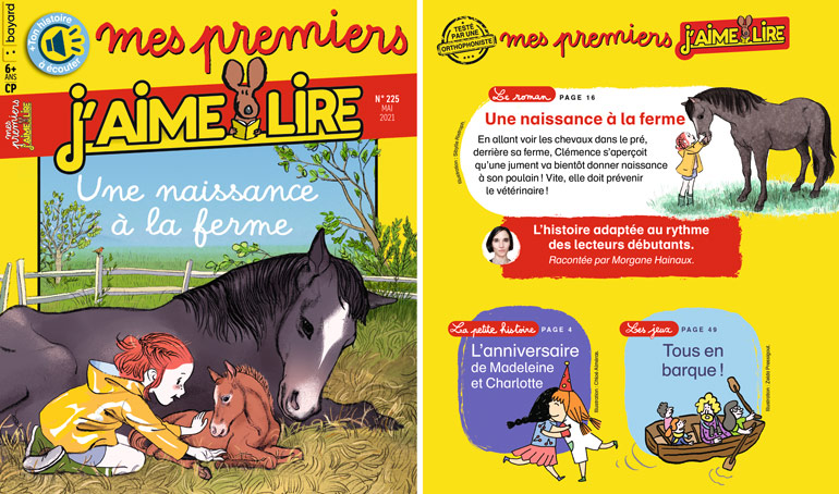 Sommaire du magazine Mes premiers J'aime lire n°225, mai 2021