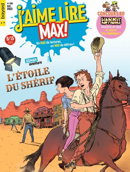 Couverture du magazine J'aime Lire Max n°286, octobre 2022 - L’étoile du shérif