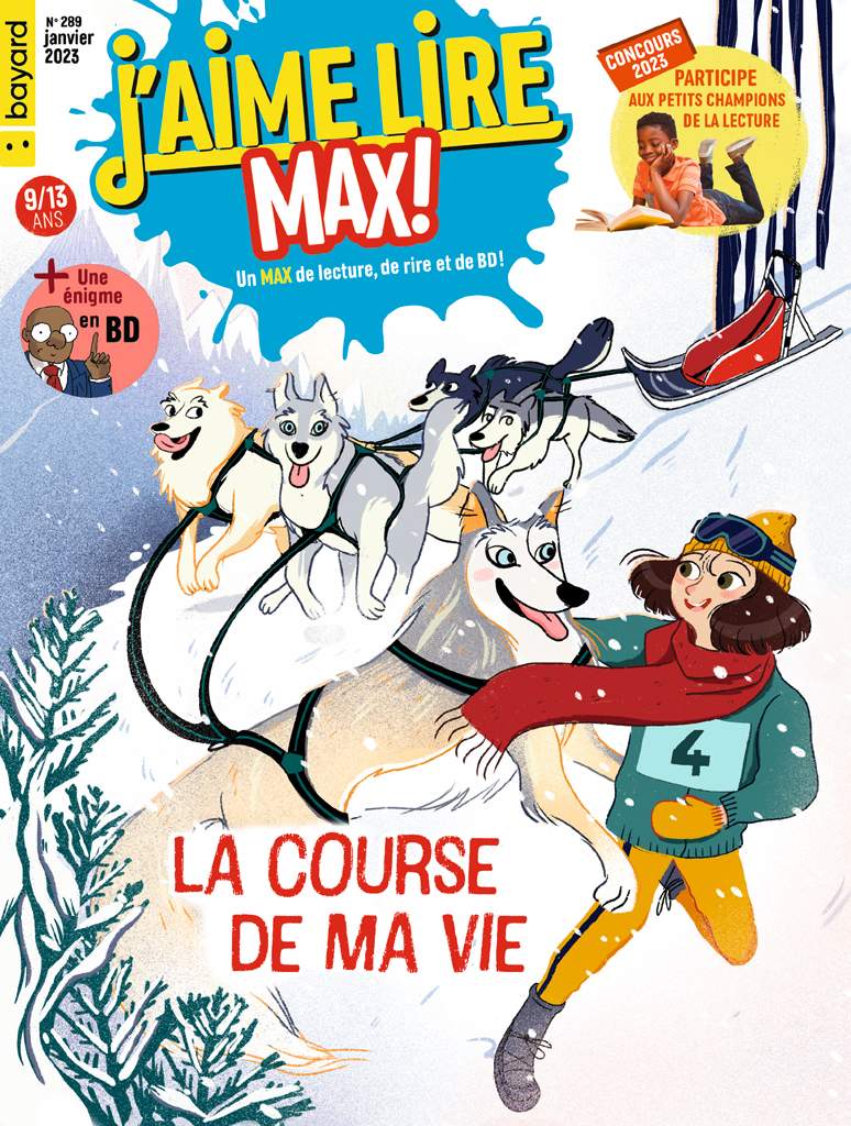 Couverture du magazine J'aime Lire Max n°289, janvier 2023 - La course de ma vie