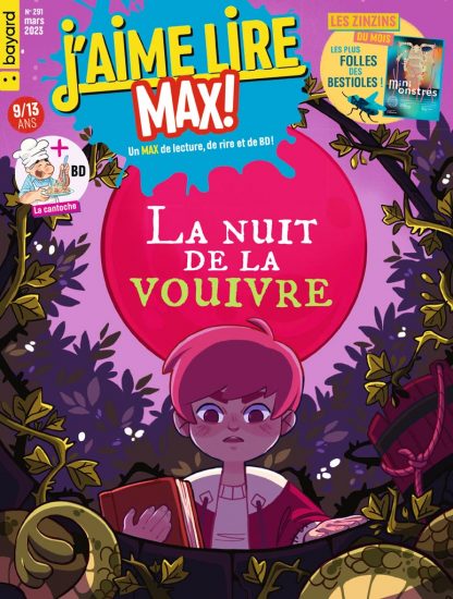 Couverture du magazine J'aime Lire Max n°291, mars 2023 - La nuit de la Vouivre
