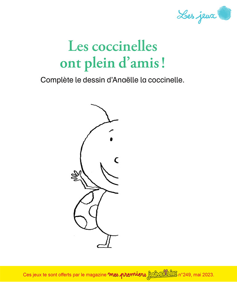 Les coccinelles ont plein d’amis !, Mes premiers J'aime lire, n°249, mai 2023. Illustration : Pascal Lemaître.