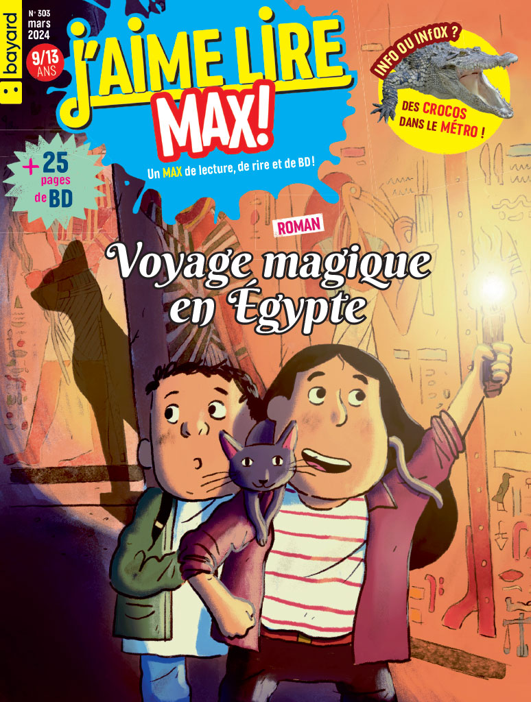 Couverture du magazine J'aime lire Max n°303, mars 2024.