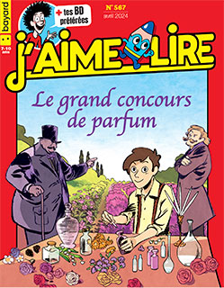 Couverture du magazine J'aime lire, n° 567, avril 2024 - Le grand concours de parfum.